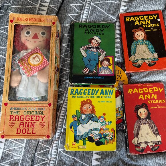Knicker Other - Vintage Raggedy Ann Doll in Original Box + Classic Raggedy Ann Storybook Collect
